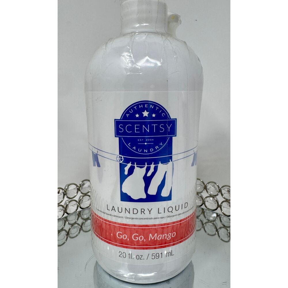 Scentsy Laundry Liquid – Go, Go, Mango – 20 fl oz / 591 mL – NEW